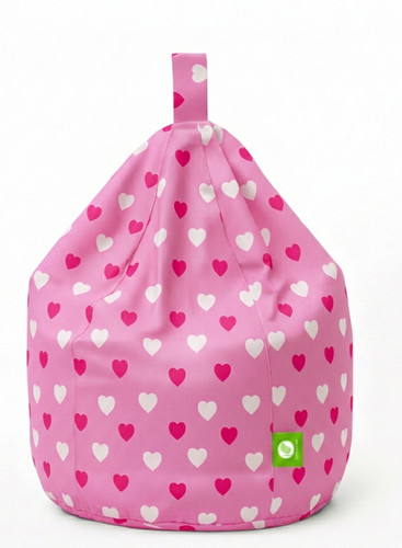 Kids pink hearts bean bag - kids,